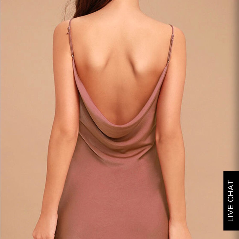 Lulus Mauve Cowl Dress